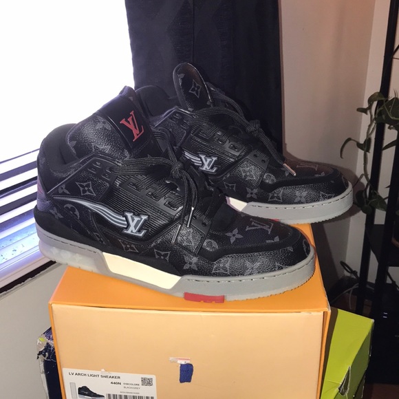 Louis Vuitton Other - Authentic Louis Vuitton Trainer Sneakers 'Black Monogram Red'